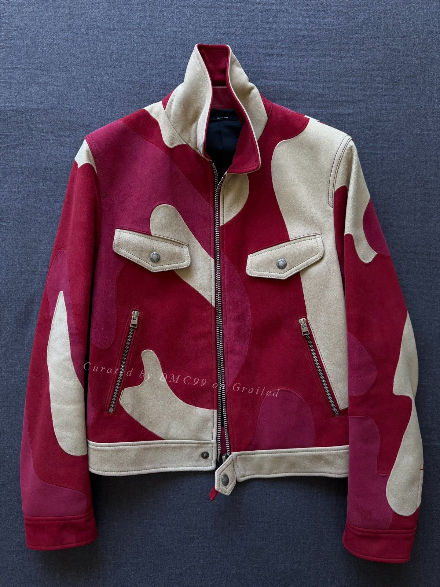Tom Ford Tom Ford 2016SS Asymmetric Tri-Color Leather Jacket Size US S / EU 44-46 / 1 - 1 Thumbnail