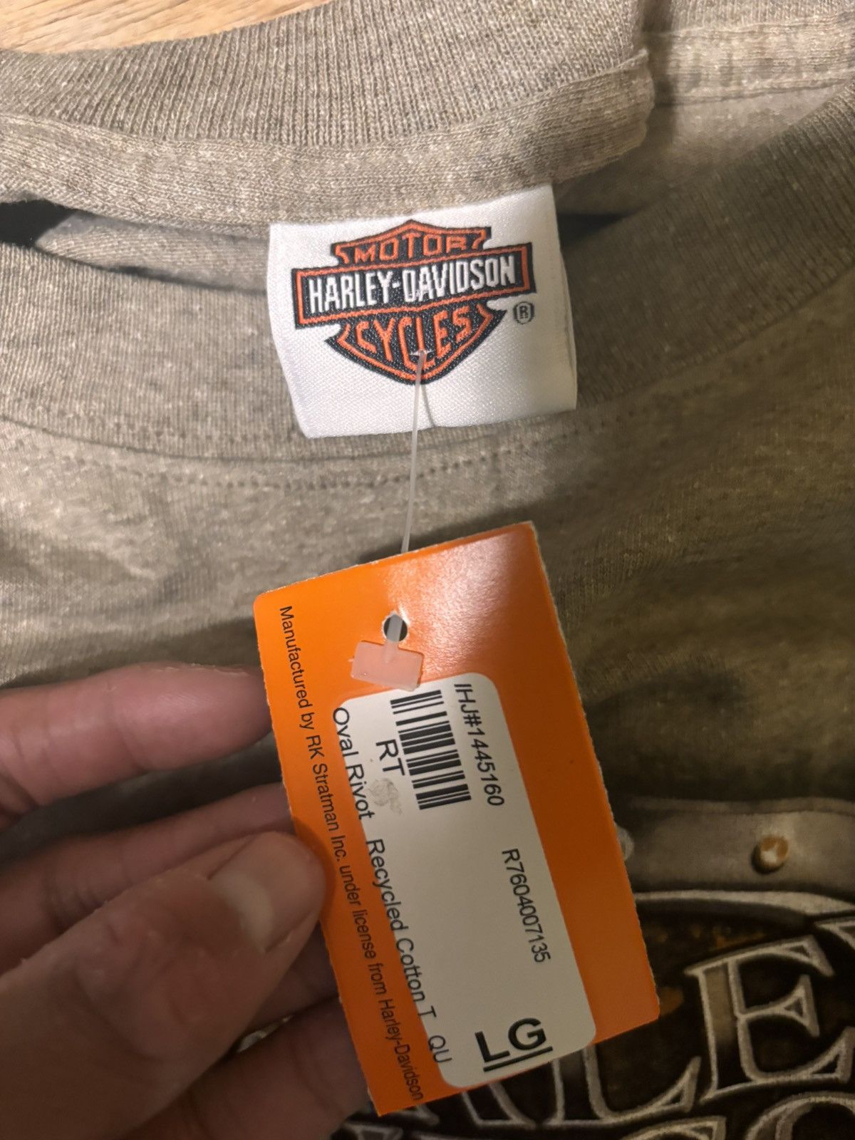 Harley Davidson NWT Vintage 2007 Harley Davidson Adult L Shirt Brown Biker Size US L / EU 52-54 / 3 - 3 Thumbnail