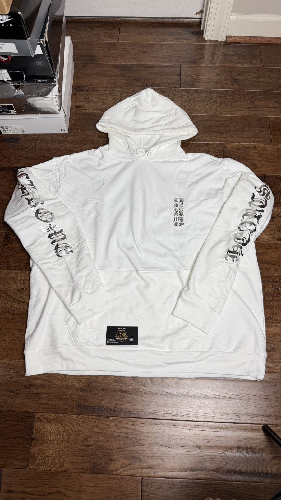 Chrome Hearts Chrome hearts white foil hoodie | Grailed