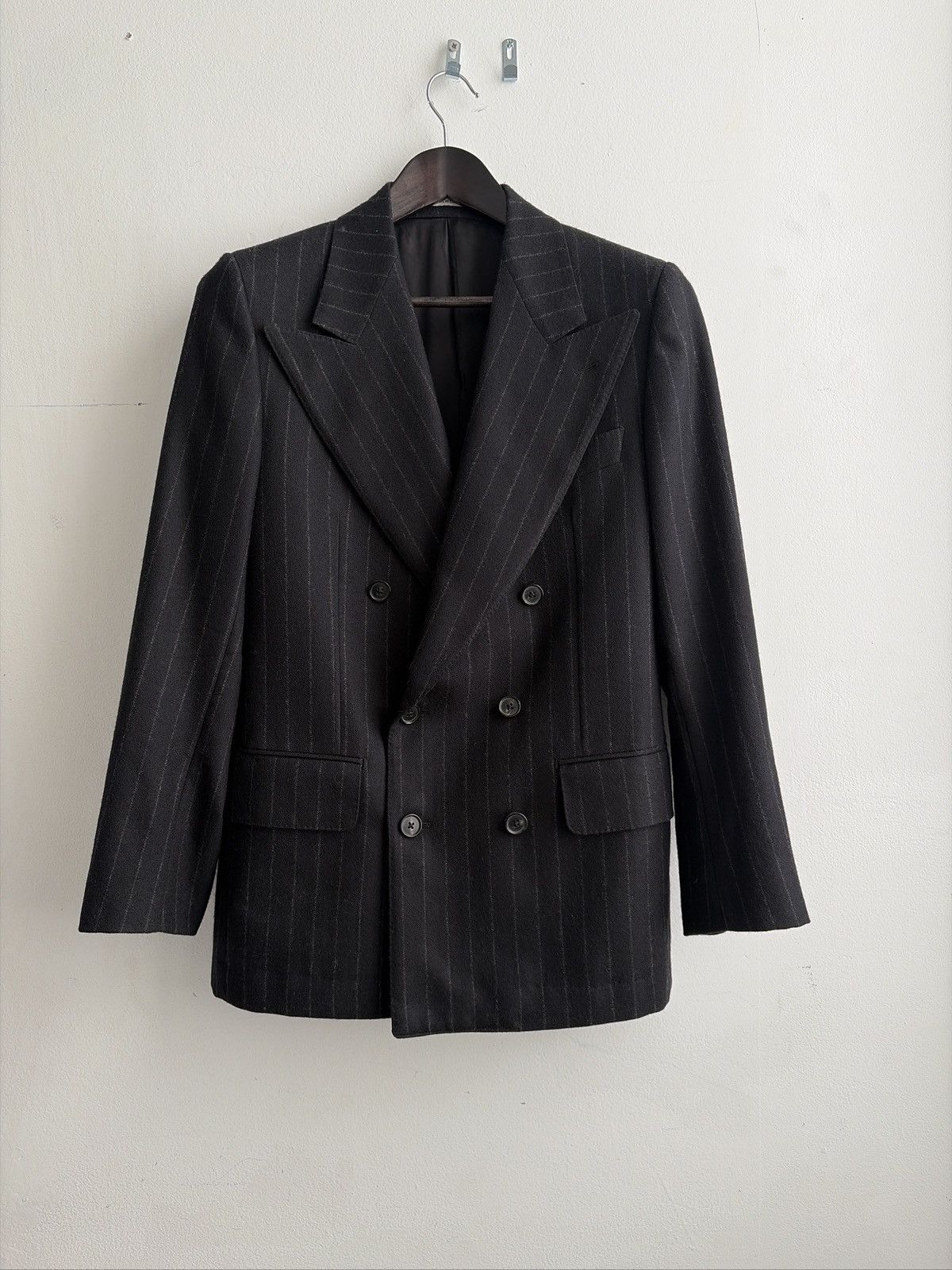HUSBANDS Husbands Paris - Pinstripe Grey Double Breasted Jacket, 46 Size 36R - 1 Thumbnail