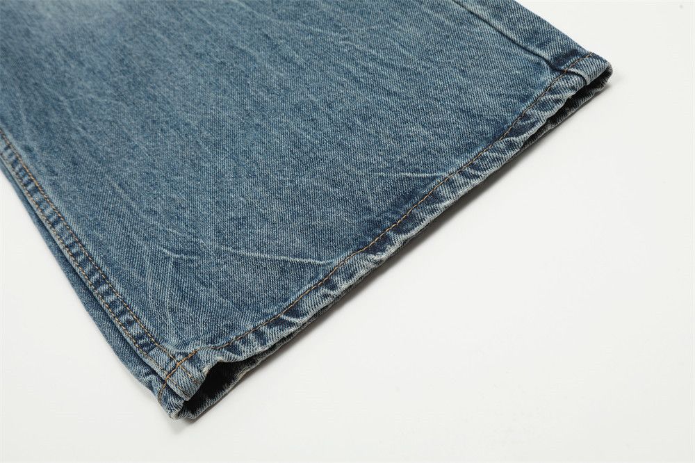 Japanese Brand × Jean American street distressed loose straight washed jeans Size US 32 / EU 48 - 6 Thumbnail