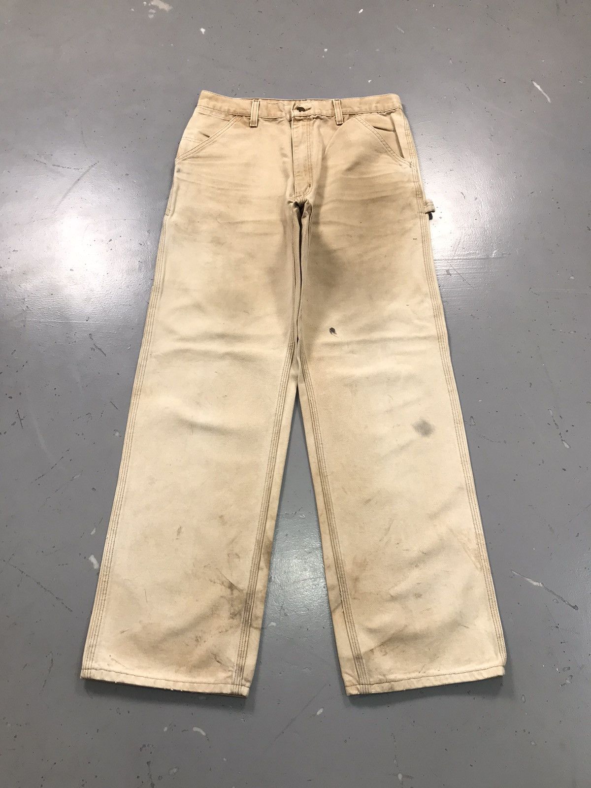 Vintage 90s Vintage sunfade Carhartt B11 BRN carpenter denim Size US 32 / EU 48 - 1 Thumbnail