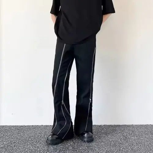 Japanese Brand Kitahara x moto Zipper Design Black Flare Jeans Pant Size US 31 - 4 Thumbnail