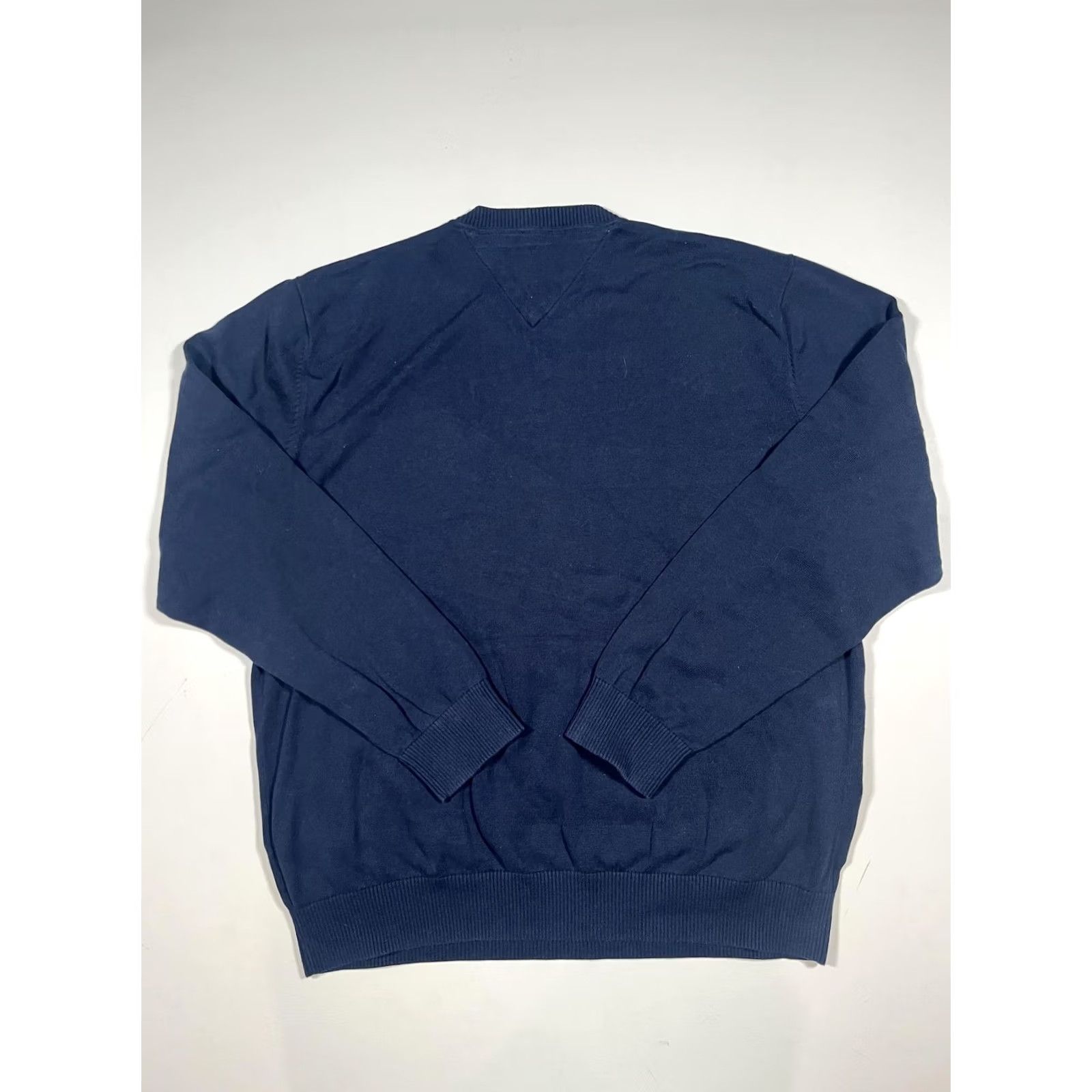 Tommy Hilfiger Tommy Hilfiger Sweater Mens XL Navy Blue Argyle V-Neck Cotton Knit Pullover Size US XL / EU 56 / 4 - 2 Thumbnail