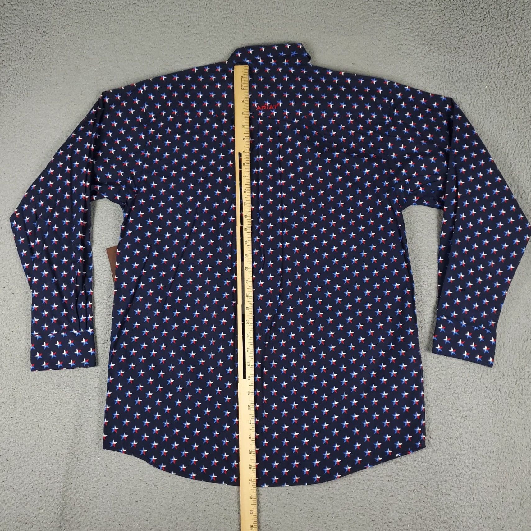Ariat Ariat Blue Western Shirt Mens Medium Long Sleeve Pearl Snap Button Geometric Print Size US M / EU 48-50 / 2 - 3 Thumbnail