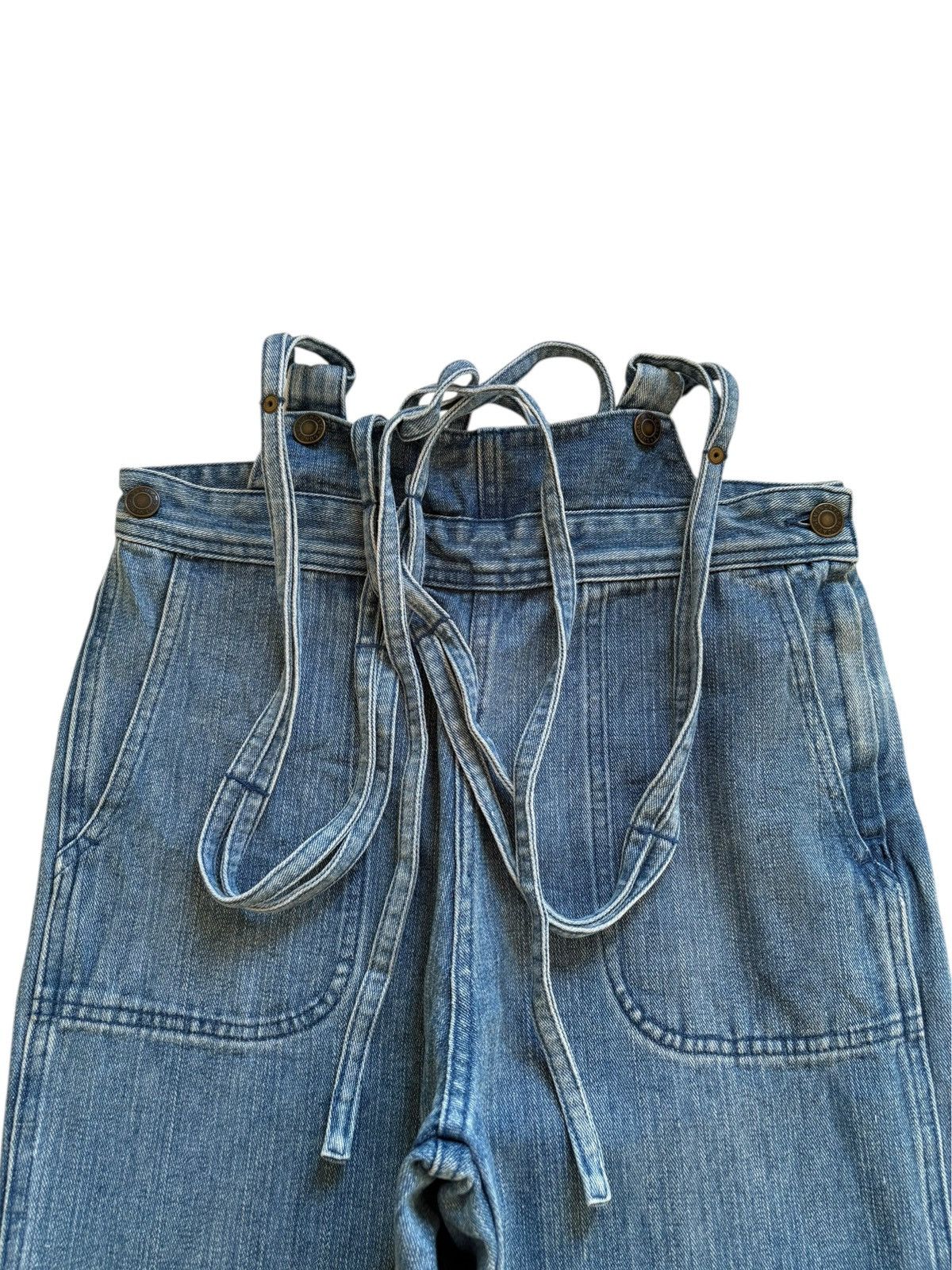 Japanese Brand SALES🔥Vintage Japanese Brand Blue Wash Suspender Baggy Jean Size US 30 / EU 46 - 4 Thumbnail