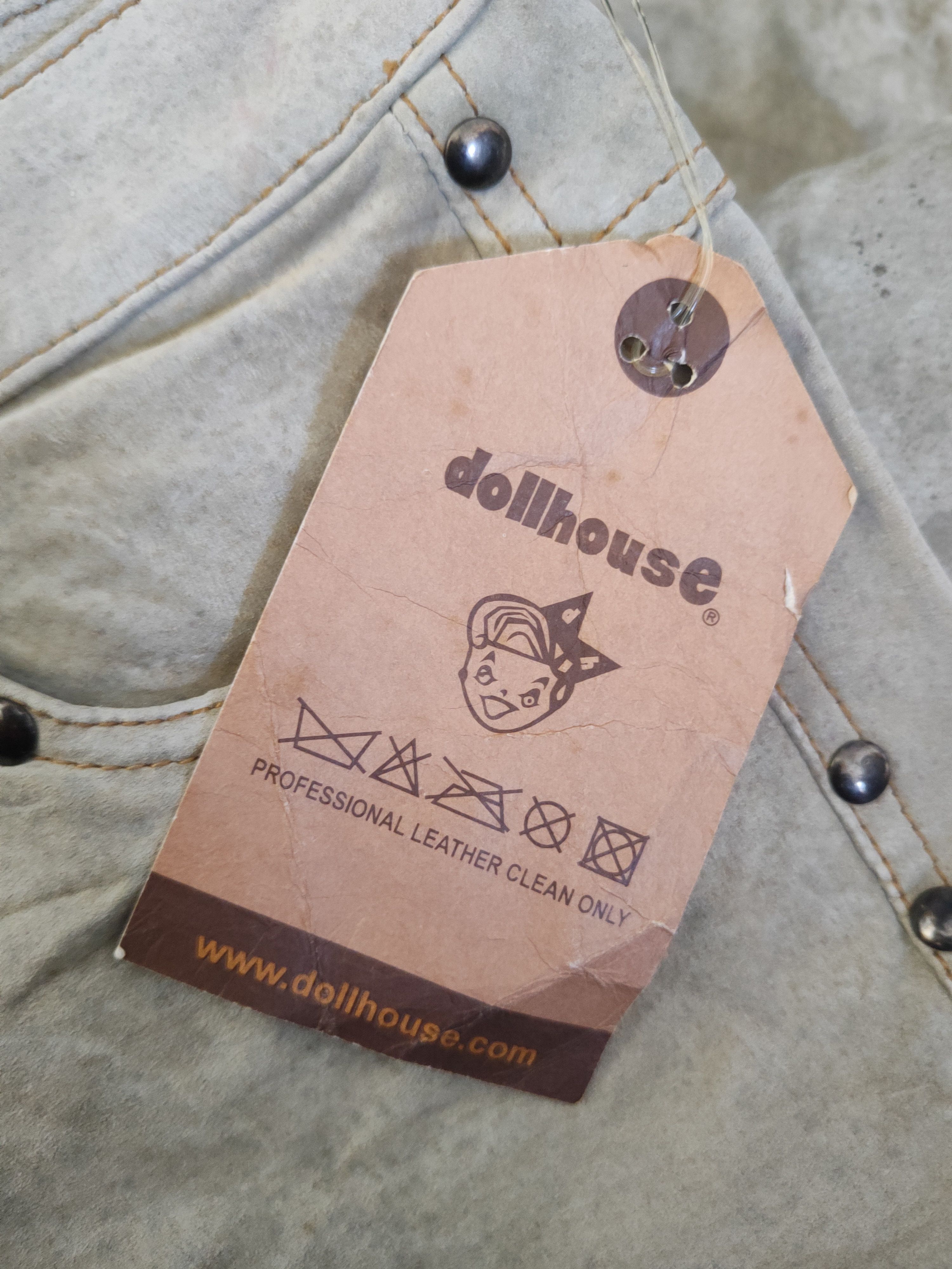Leather DL Dollhouse Gray Multipocket Leather Pants #2670 Size 25" / US 0 / IT 36 - 12 Thumbnail