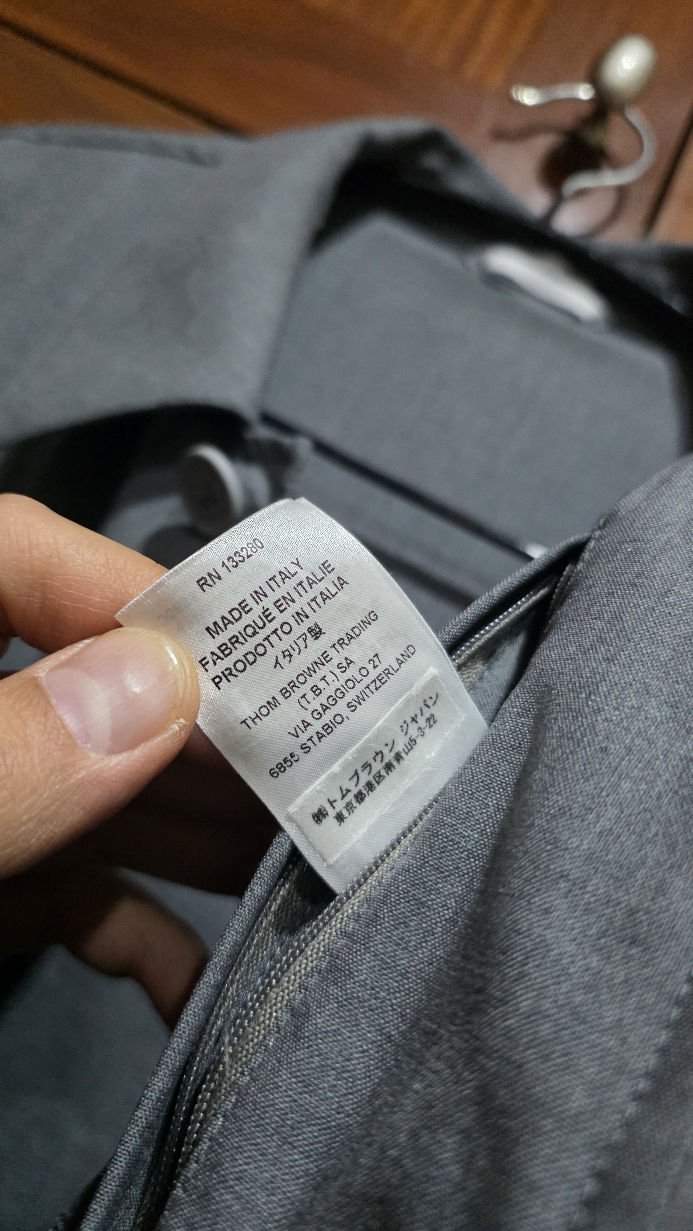 Thom Browne Thom Browne Grey Wool Jacket Size US XL / EU 56 / 4 - 7 Thumbnail