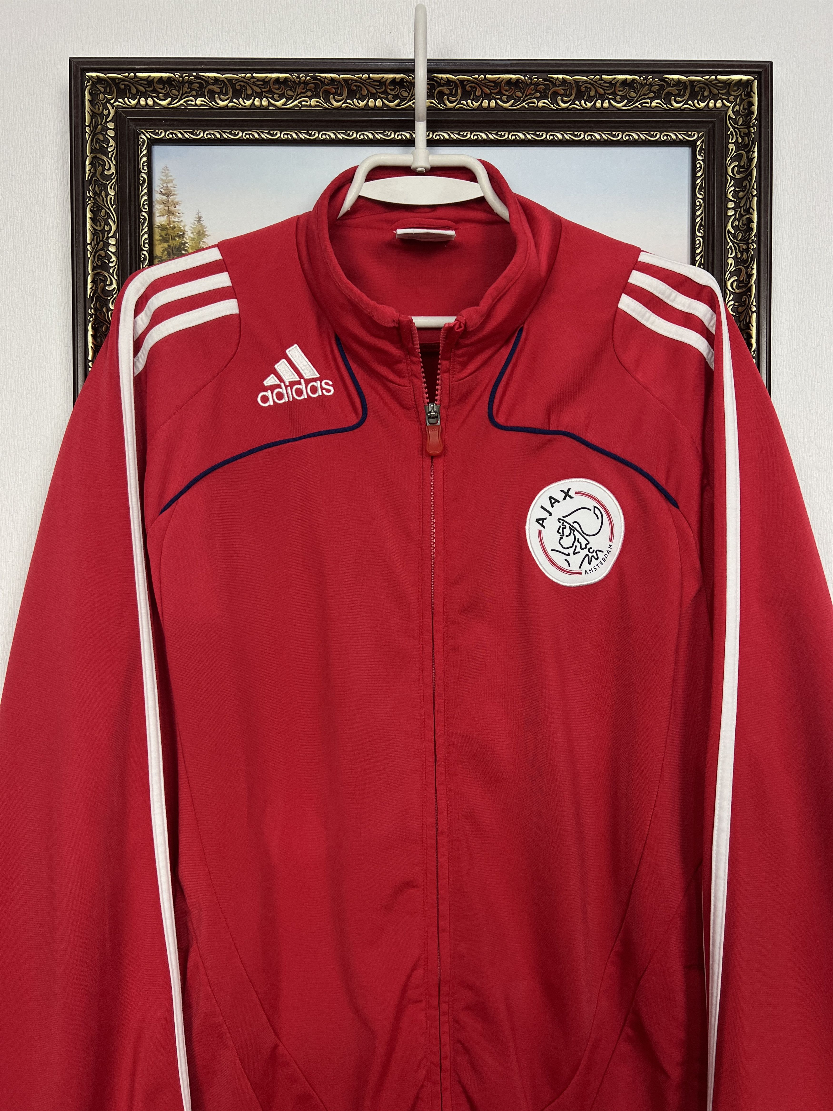 Adidas Vintage Ajax Amsterdam Football Jacket Soccer Track Top Zip Size US M / EU 48-50 / 2 - 2 Thumbnail