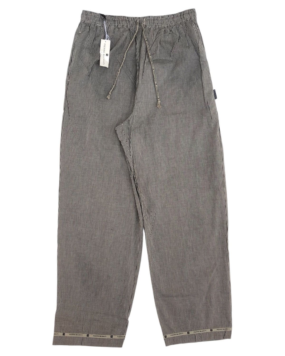 Pierre Balmain [DEADSTOCK] Pierre Balmain Cotton Check Pajamas (EZ) Pants Size US 32 / EU 48 - 1 Thumbnail