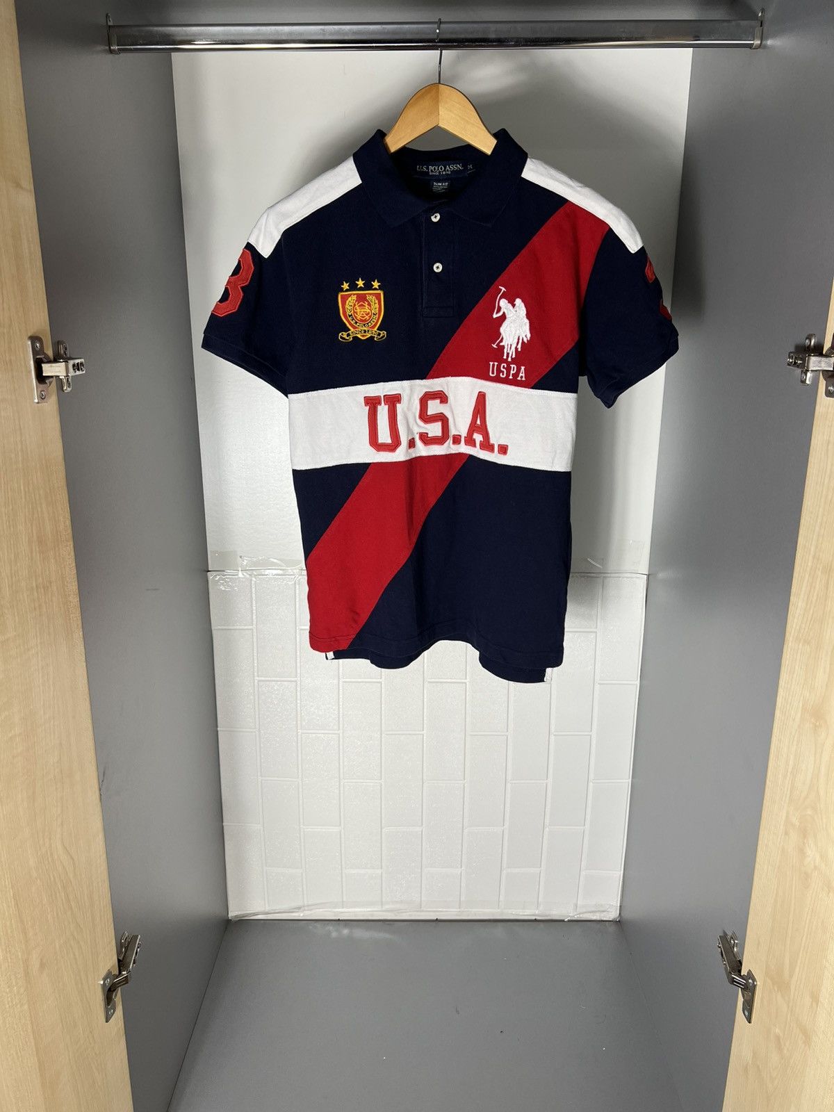 Polo Ralph Lauren VINTAGE U.S POLO ASSN USA FLAG DESIGNER CASUAL RETRO Y2K 90s Size US M / EU 48-50 / 2 - 1 Thumbnail