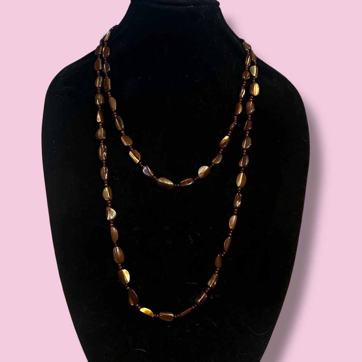 Vintage Vintage long coppery polished shell necklace Size ONE SIZE - 1 Thumbnail