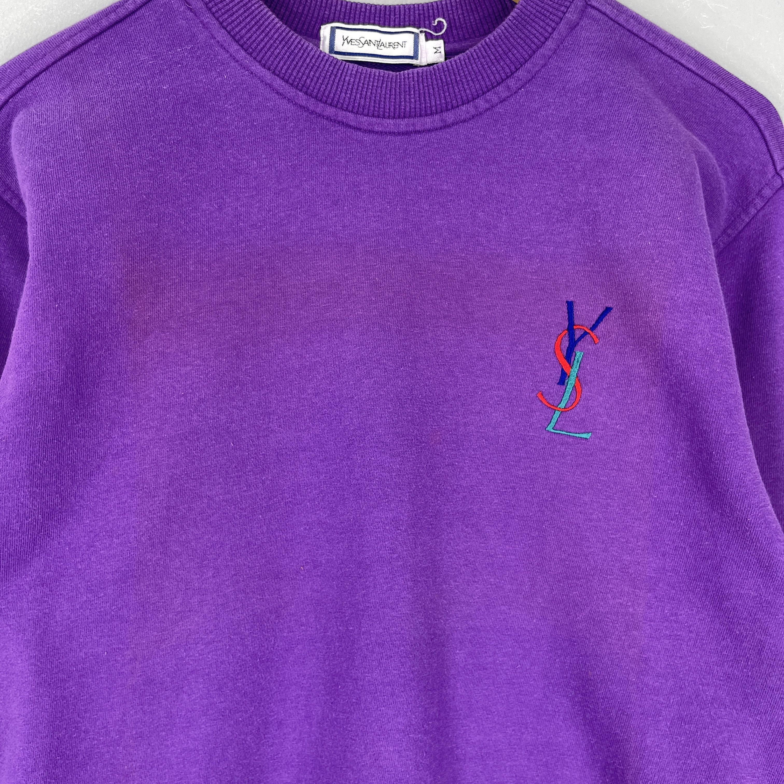 Yves Saint Laurent Vintage YVES SAINT LAURENT Sun Faded Sweatshirt Size US M / EU 48-50 / 2 - 3 Thumbnail