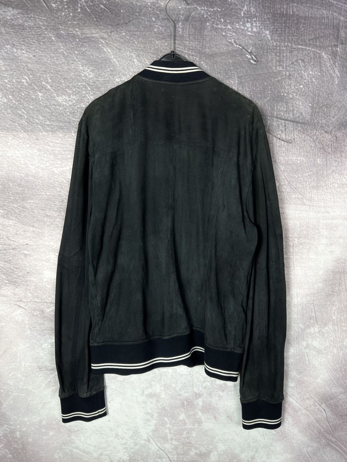 Dolce & Gabbana Dolce & Gabbana Perforated Goatskin Suede Bomber Jacket Size US L / EU 52-54 / 3 - 4 Thumbnail
