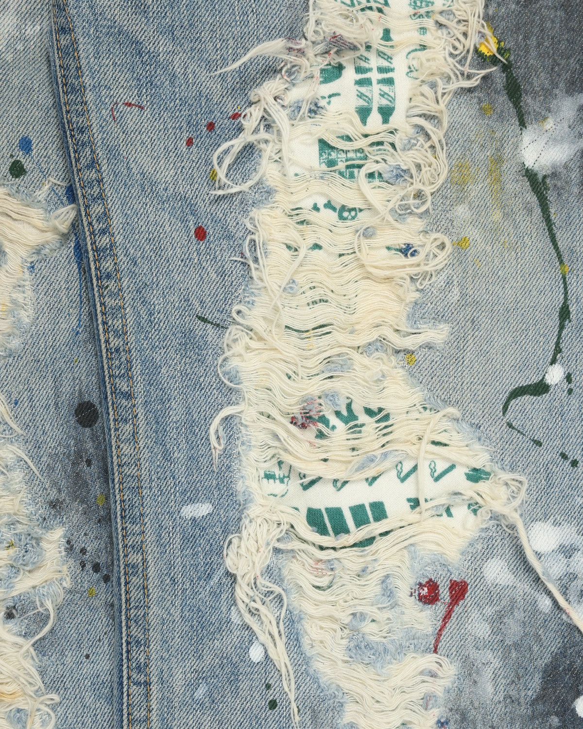 Number (N)ine SS06 “Welcome to the Shadow” Paint-Splatter Denim Size US 30 / EU 46 - 4 Thumbnail