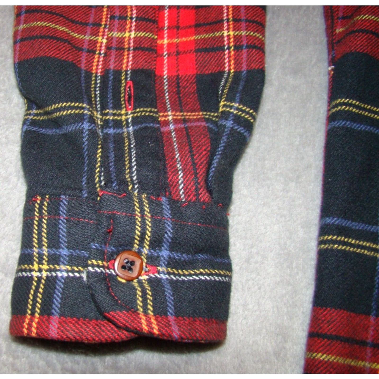 Ralph Lauren VINTAGE Polo Jeans Co. Ralph Lauren Mens Shirt Plaid Flannel Red Tartan Button-Up Long Sleeve Small Size US S / EU 44-46 / 1 - 2 Thumbnail