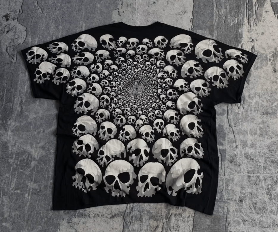 Japanese Brand Y2K Vintage Skull Print Oversize T-shirt Size US M / EU 48-50 / 2 - 2 Thumbnail