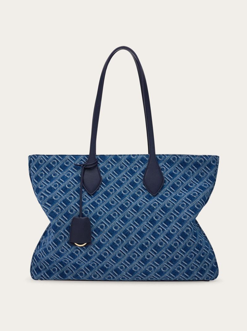 Salvatore Ferragamo o1s1rm0526 Size : OS / Tote Bag in Blue Size ONE SIZE - 1 Thumbnail