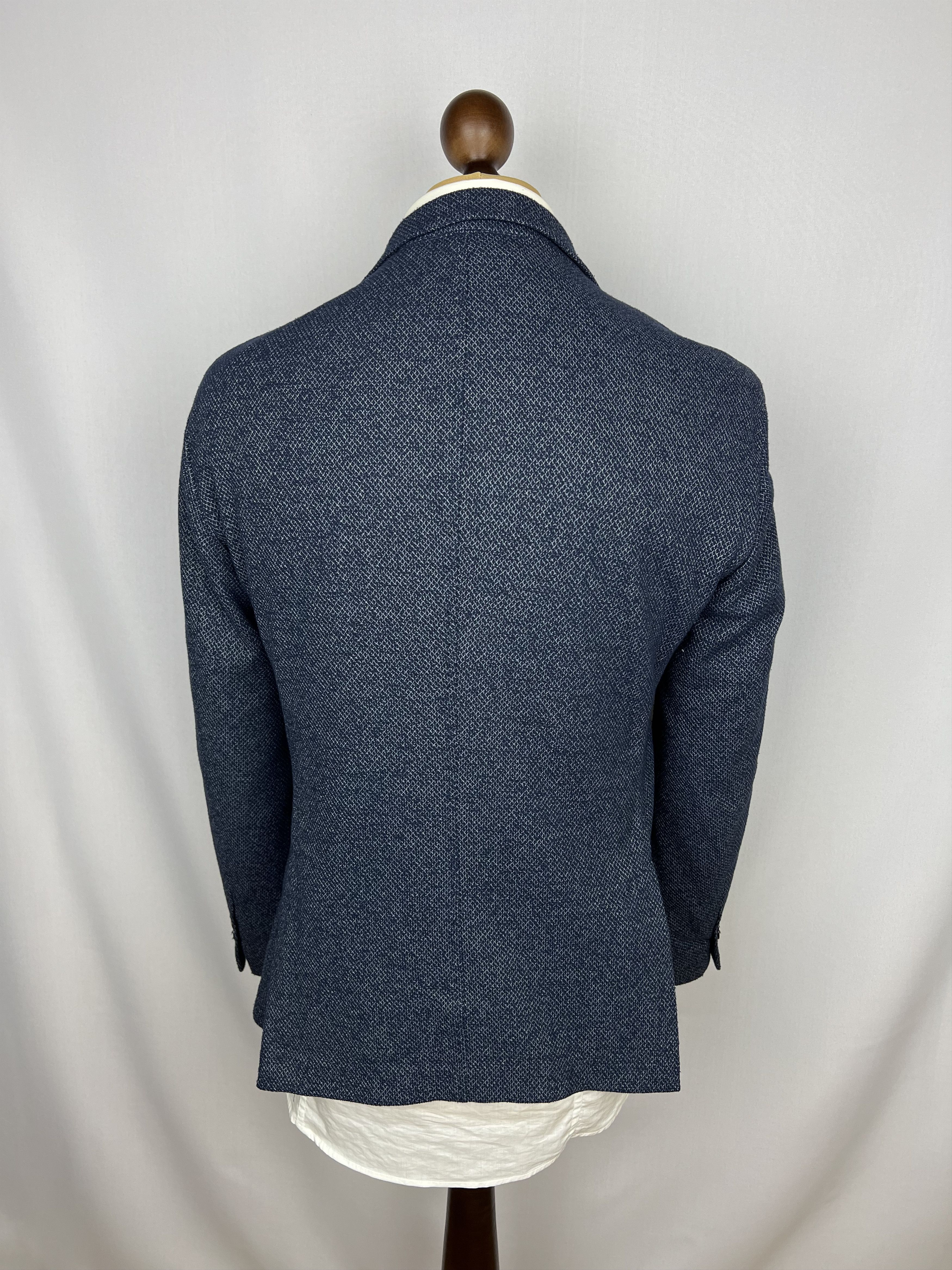Baldessarini Solid Textured Stretch Cotton-Blend Unlined Sport Coat Size 38R - 3 Thumbnail