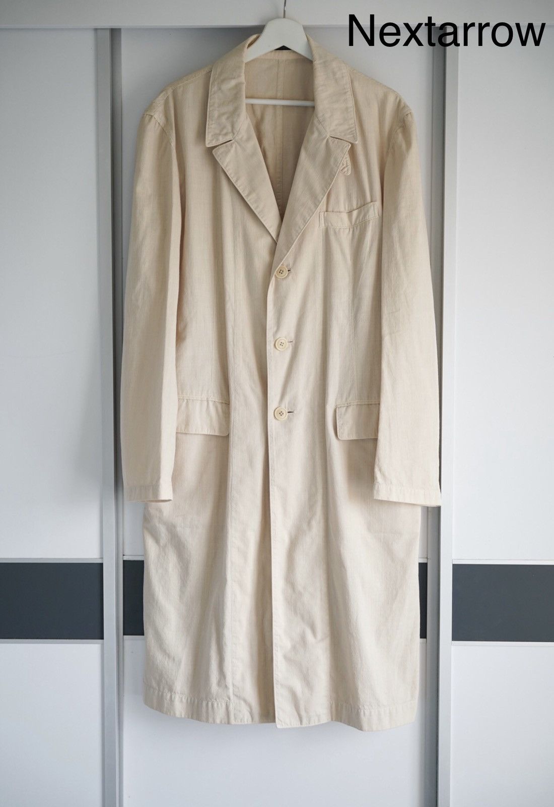 Yohji Yamamoto Yohji Yamamoto 15aw Back Zip White Coat 2412-Nextarrow Size US XL / EU 56 / 4 - 1 Thumbnail