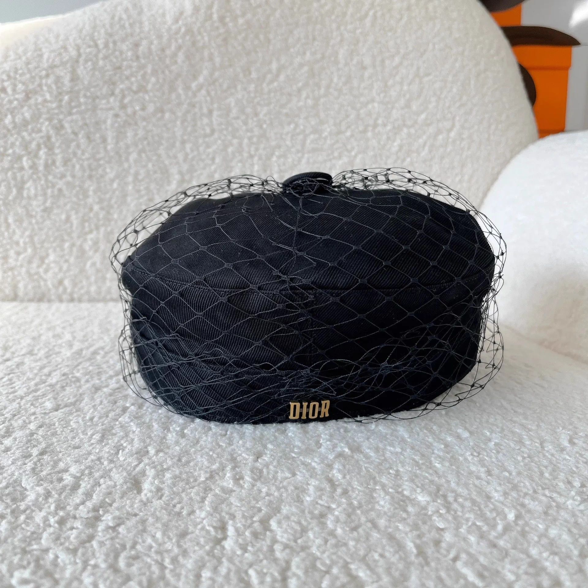 Dior Dior Black Tulle Beret 58cm Size ONE SIZE - 3 Thumbnail