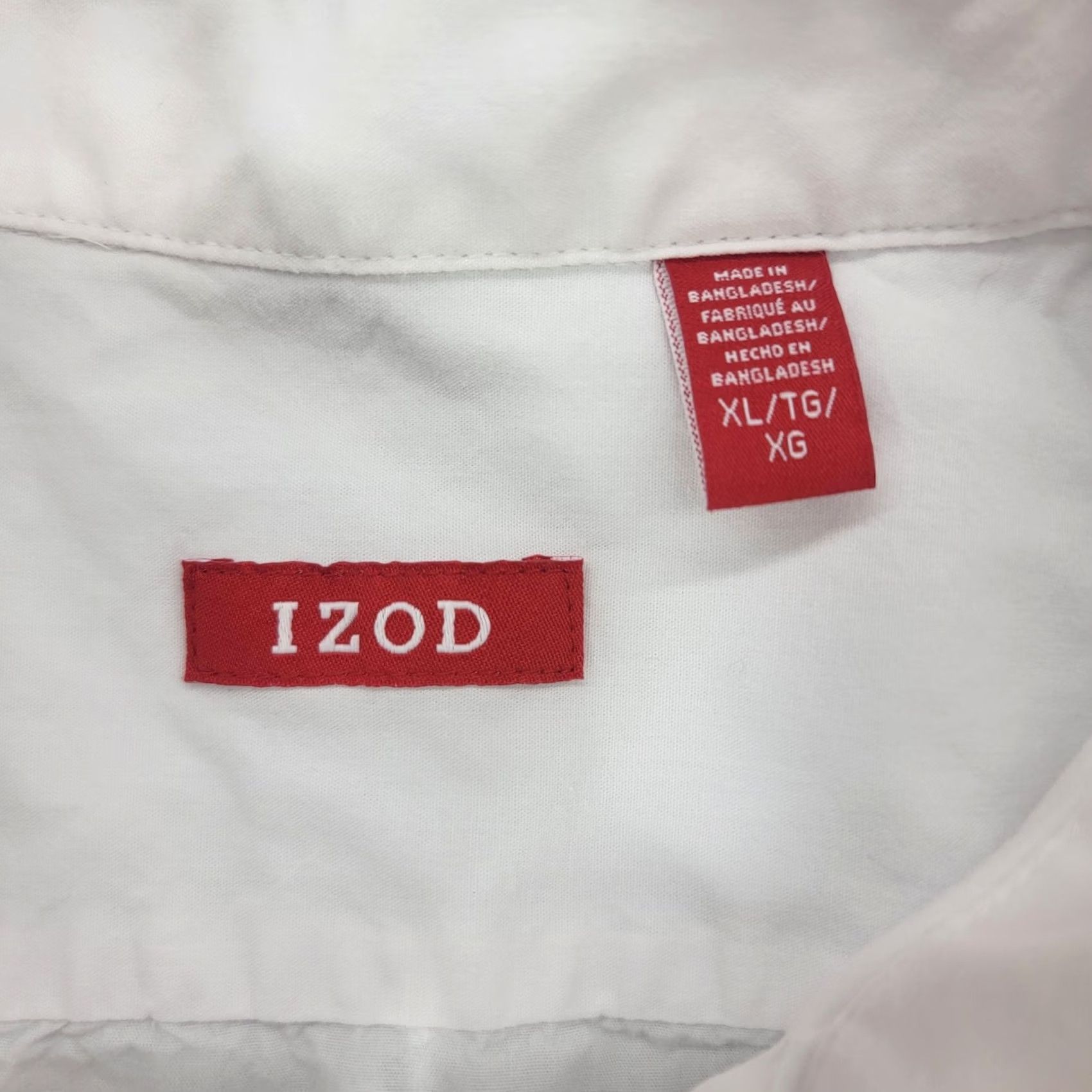 Izod IZOD Shirt Mens XL White Button Front Long Sleeve Oxford Dress Casual Work Size US XL / EU 56 / 4 - 2 Thumbnail