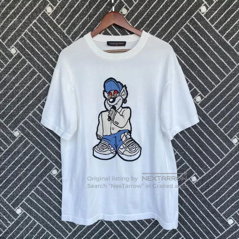 Louis Vuitton Louis Vuitton Summer White Cotton Knit T-shirt . Size US L / EU 52-54 / 3 - 1 Thumbnail