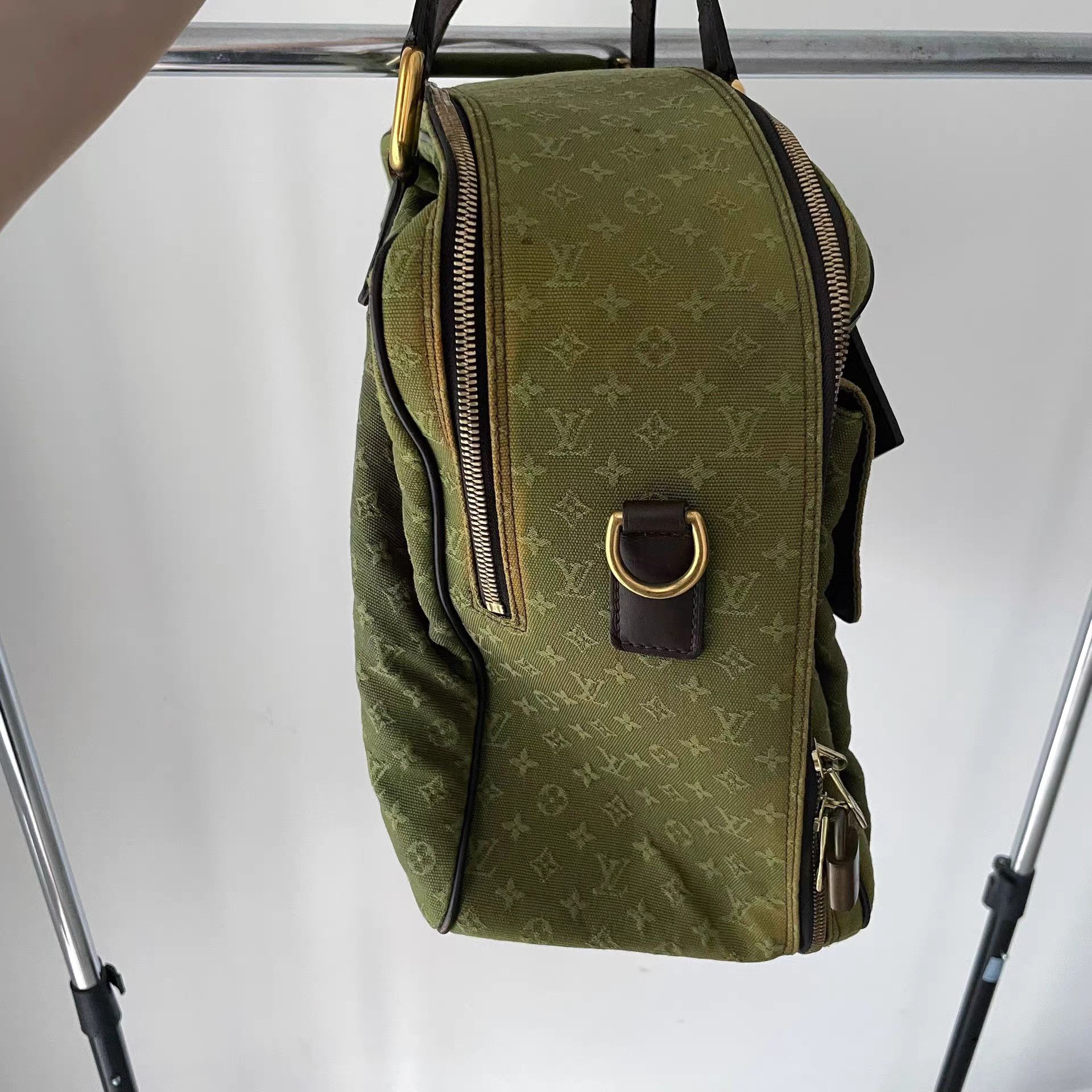 Louis Vuitton Louis Vuitton LV Khaki Denim Keepall Duffle Bag Size ONE SIZE - 5 Thumbnail