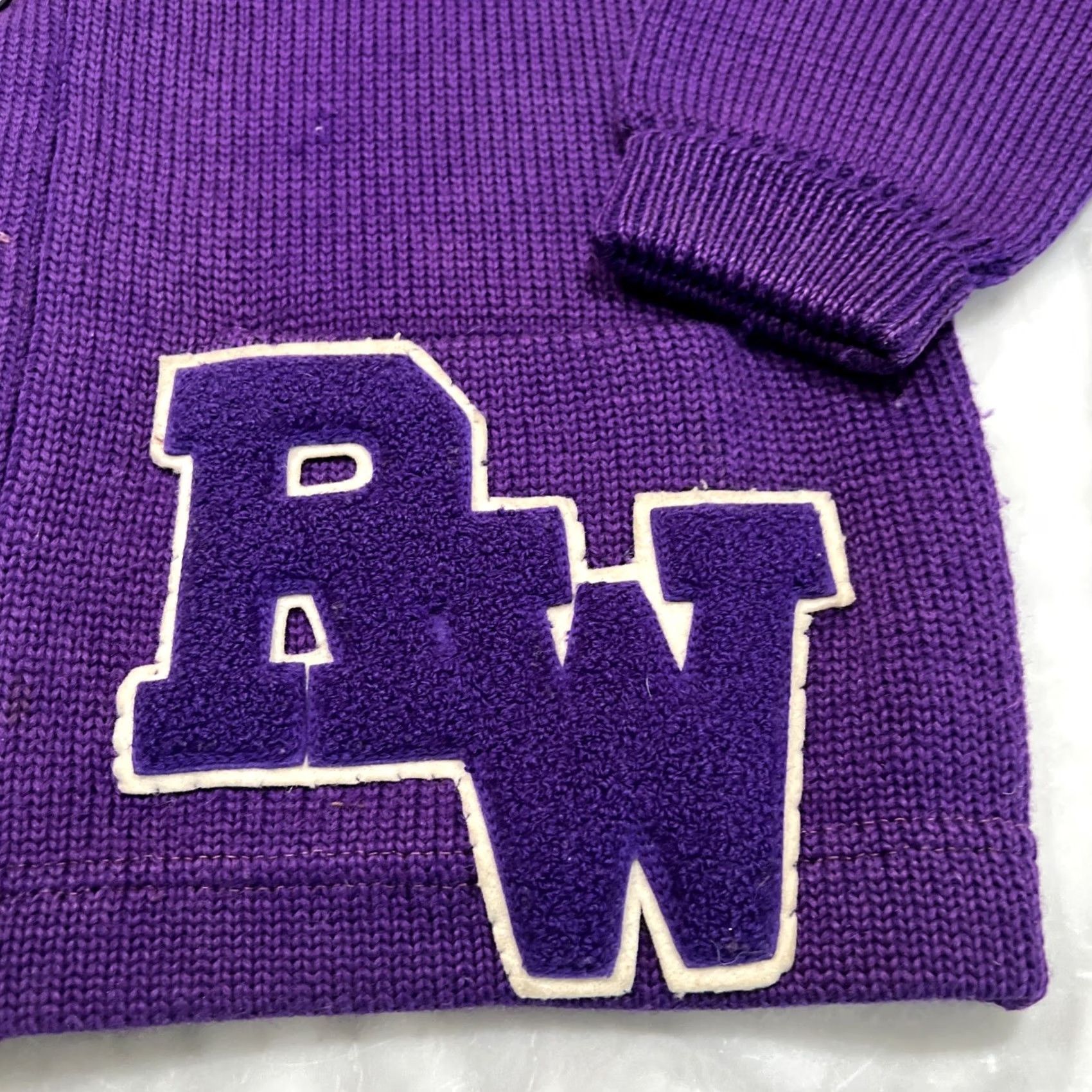 Vintage VINTAGE Red Wing High School Letterman Sweater Purple Selson Sportswear Minn Shirt Adult M Purple Letterman 1950s Mens Size US M / EU 48-50 / 2 - 3 Thumbnail