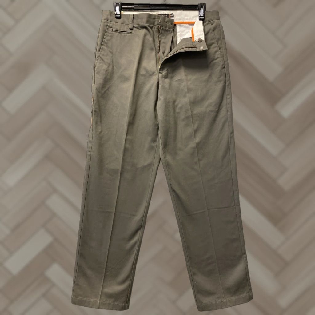 Dockers DOCKERS Men's Straight Fit Khaki Pants 34x34 Military Green Workday Size US 34 / EU 50 - 1 Thumbnail