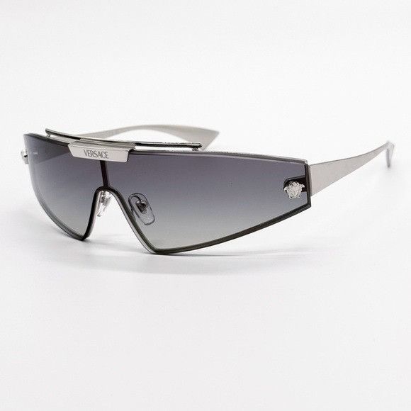 Versace NEW VERSACE MOD 2265 1000/11 SHIELD VE2265 100011 GREY BLUE Size ONE SIZE - 6 Thumbnail
