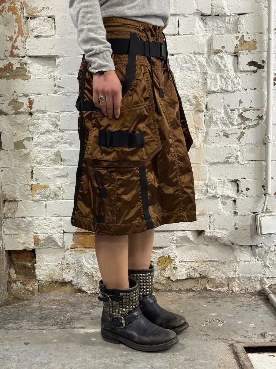 Jean Paul Gaultier AW2003 Jean Paul Gaultier Bondage Parachute Brown Skirt Size 27" / US 4 / IT 40 - 3 Thumbnail