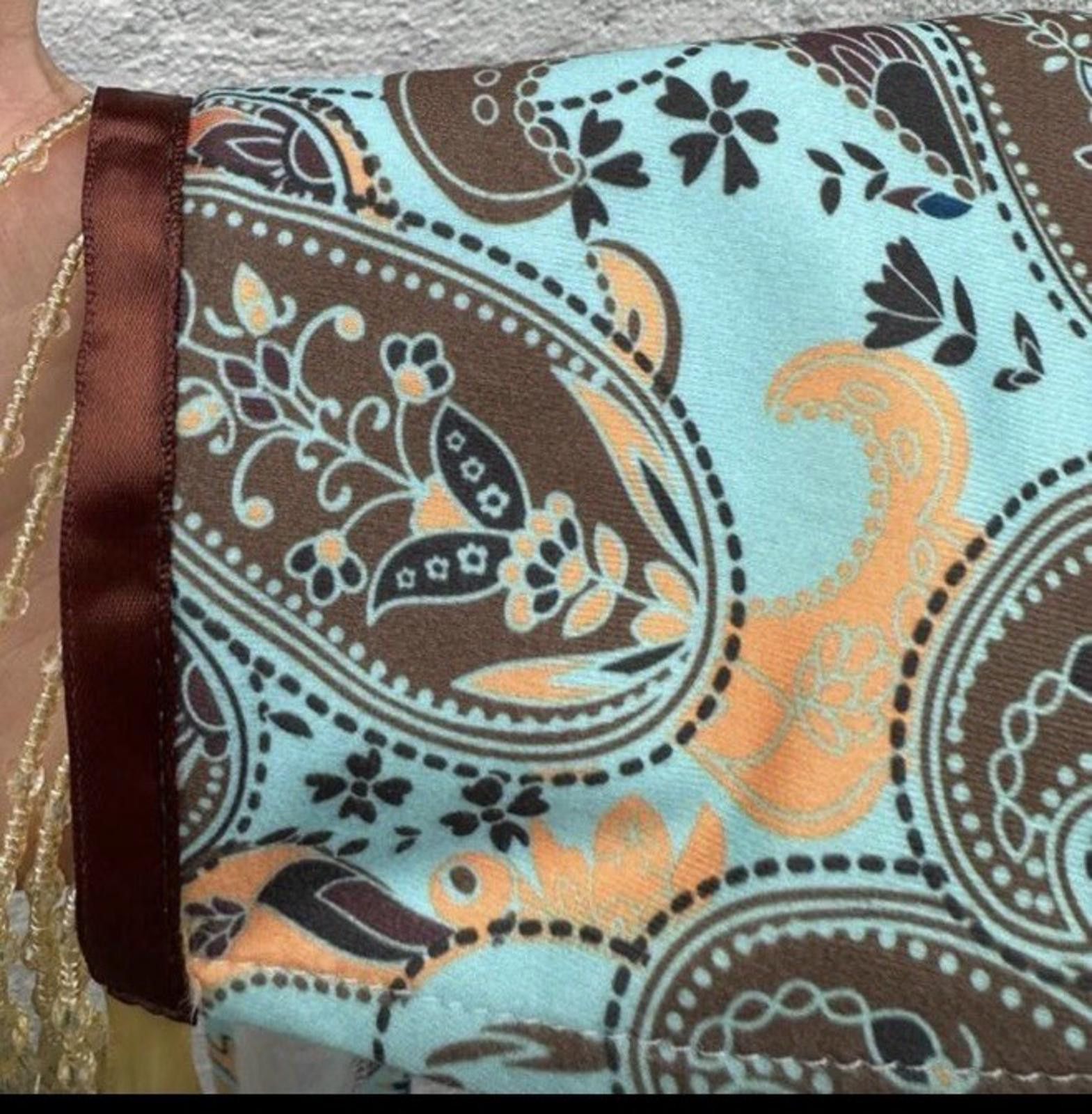 Grunt Style Boho Paisley Beaded Fringe Halter Top | Anthropologie Beach Size M / US 6-8 / IT 42-44 - 4 Thumbnail