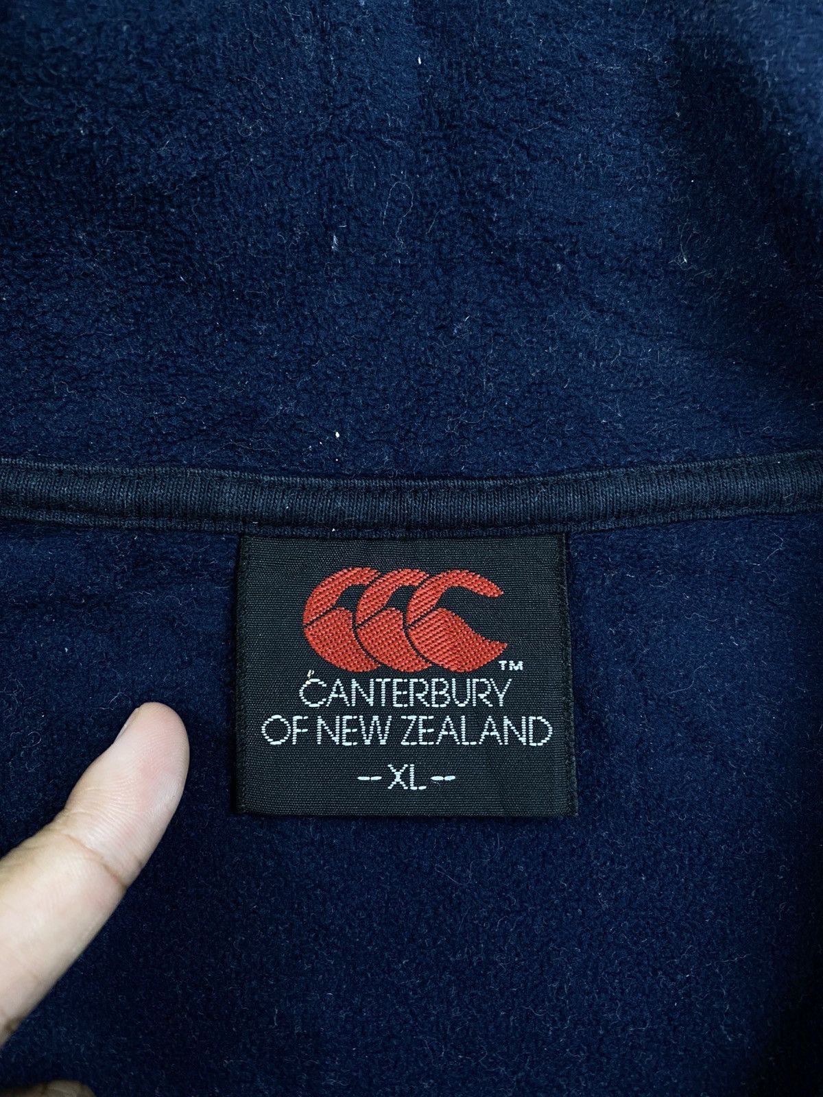 Canterbury of New Zealand × Vintage Vintage Canterbury Embroidered Logo Fleece Half Zipper Shirt Size US XL / EU 56 / 4 - 6 Thumbnail