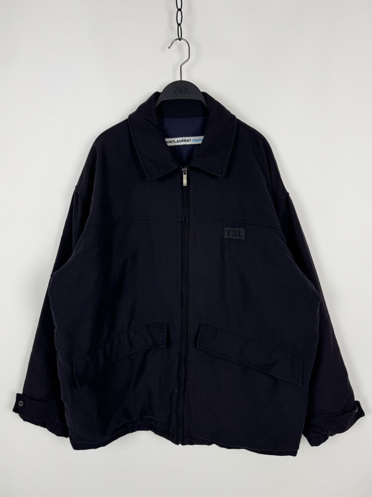 Yves Saint Laurent 1990’s Vintage Saint Lauren Jeans YSL Navy Work Jacket Size US M / EU 48-50 / 2 - 4 Thumbnail