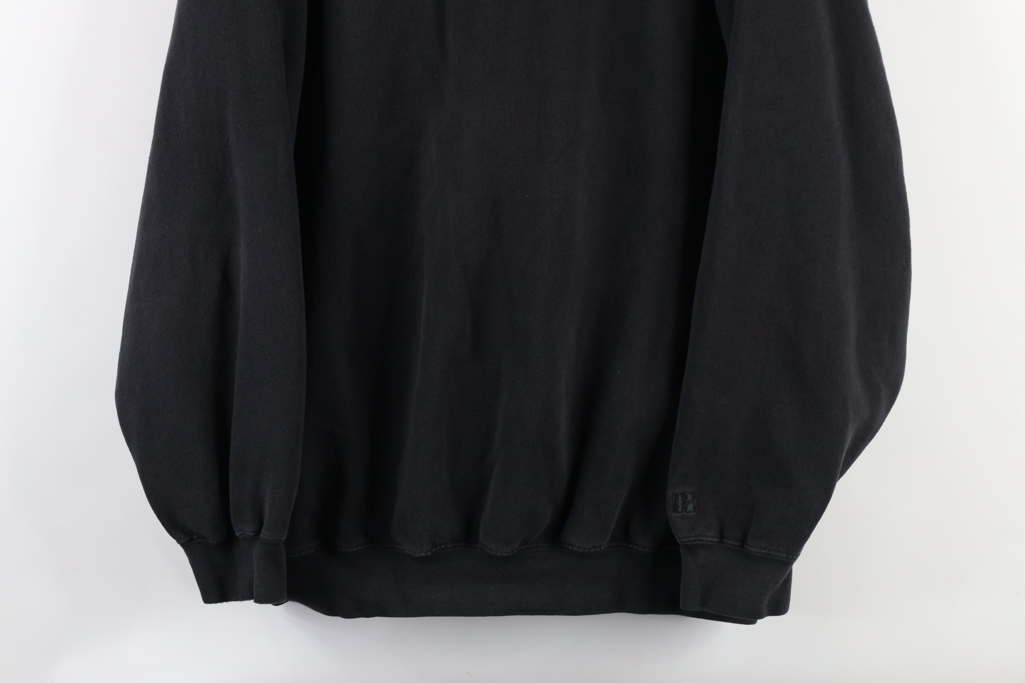 Russell Athletic × Vintage Vintage 90s Russell Athletic Blank Crewneck Sweatshirt Black Size US L / EU 52-54 / 3 - 3 Thumbnail