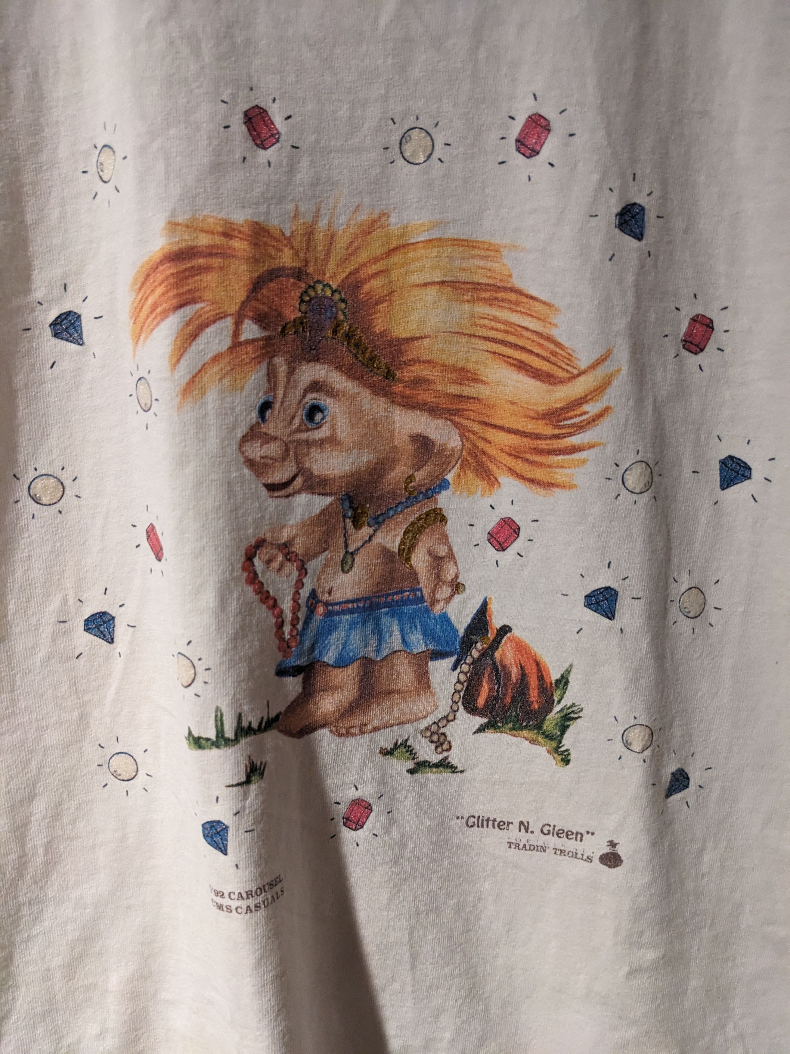 Cartoon Network × Vintage Vintage 1992 Trolls Glitter N Gleen Cartoon Small T-Shirt Size US S / EU 44-46 / 1 - 2 Thumbnail
