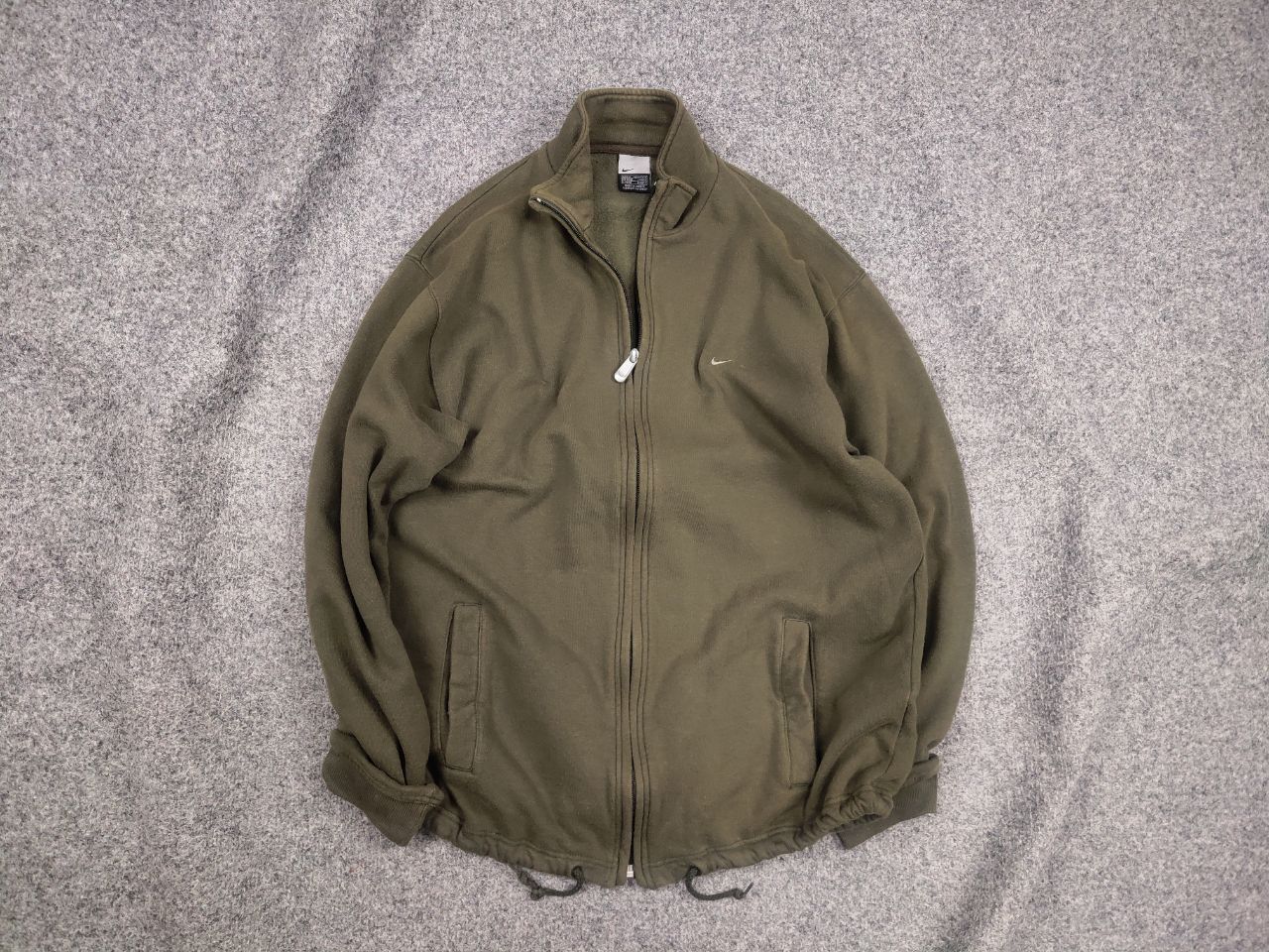 Nike Vintage Nike Y2K Style Swoosh Zip Military Olive Sweatshirt Size US M / EU 48-50 / 2 - 1 Thumbnail