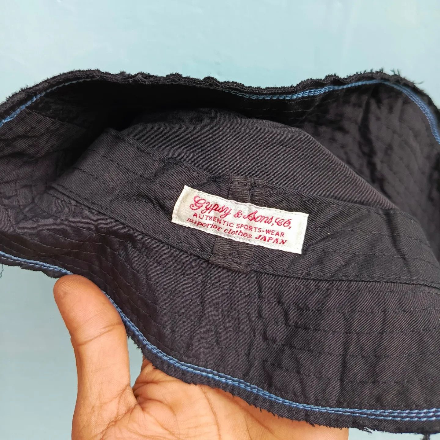 Gypsy Gypsy & Sons Bucket Hat Black Raw Edge Japan Brand Size 30 - 4 Thumbnail