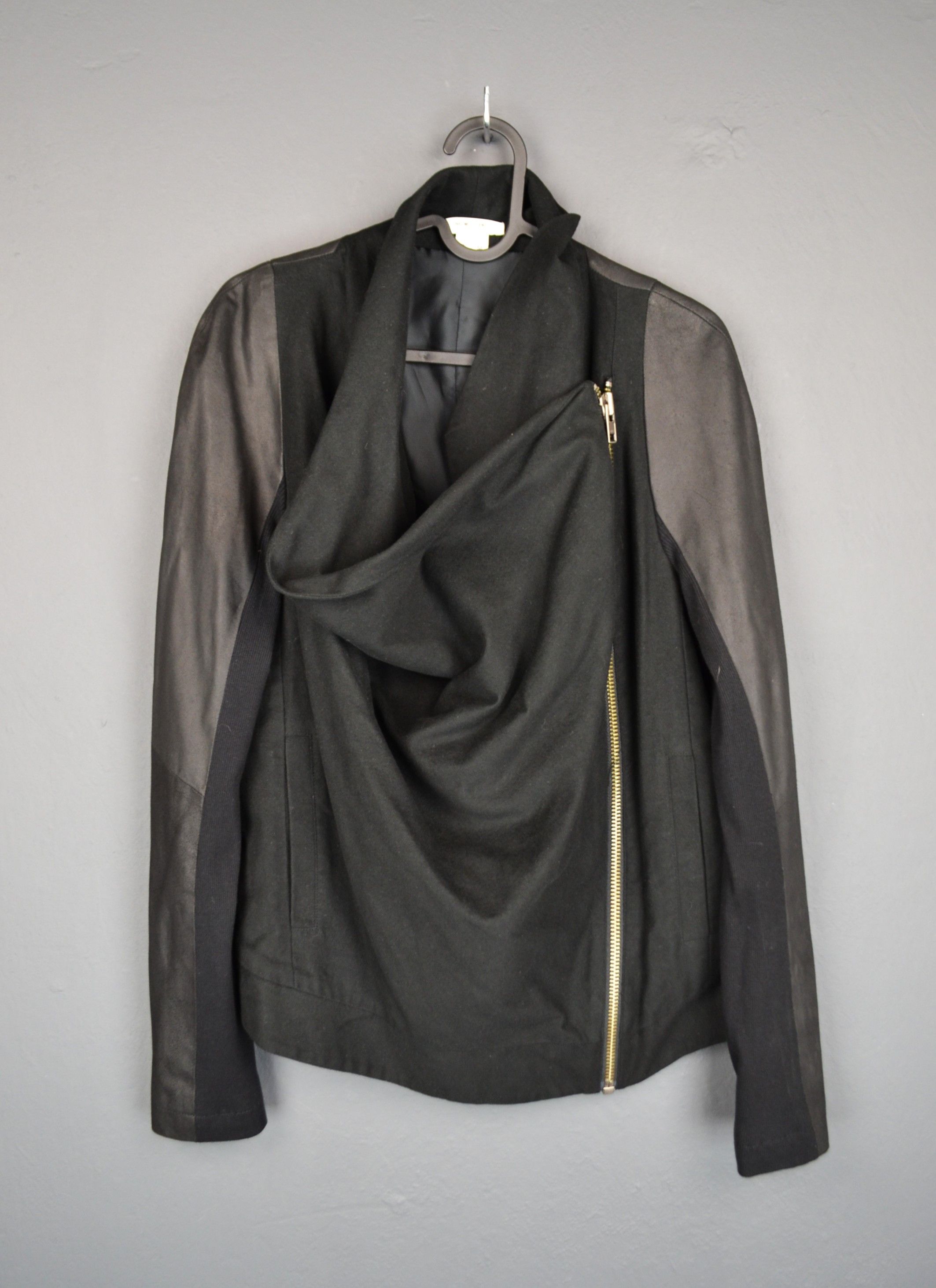 Helmut Lang Helmut Lang Biker Jacket Goat Leather Inserts M Made in USA Size M / US 6-8 / IT 42-44 - 1 Thumbnail