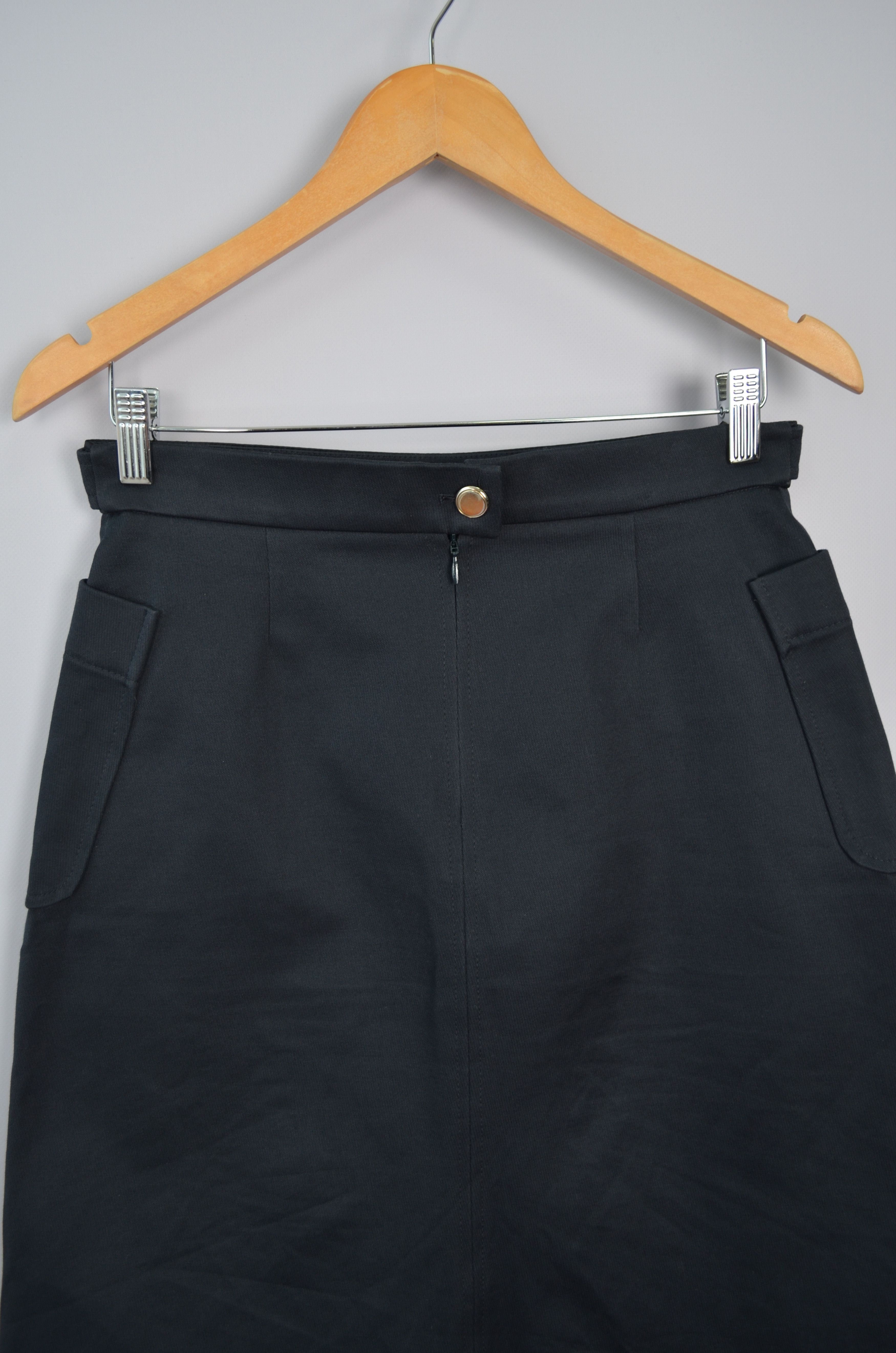 A.P.C. Rue Madame Paris Navy Midi Skirt Size FR38 Designer