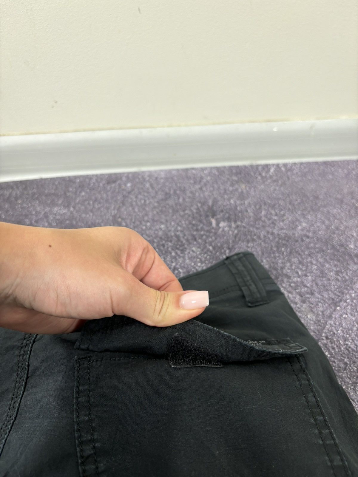 Lee × Vintage Vintage Lee Extreme Motion Black USA Hype Cargo Shorts Size US 29 - 15 Thumbnail