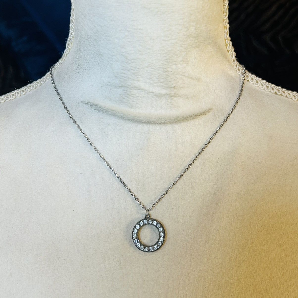 Handmade Handcrafted vintage paste stone pendant on chain necklace Size ONE SIZE - 2 Thumbnail