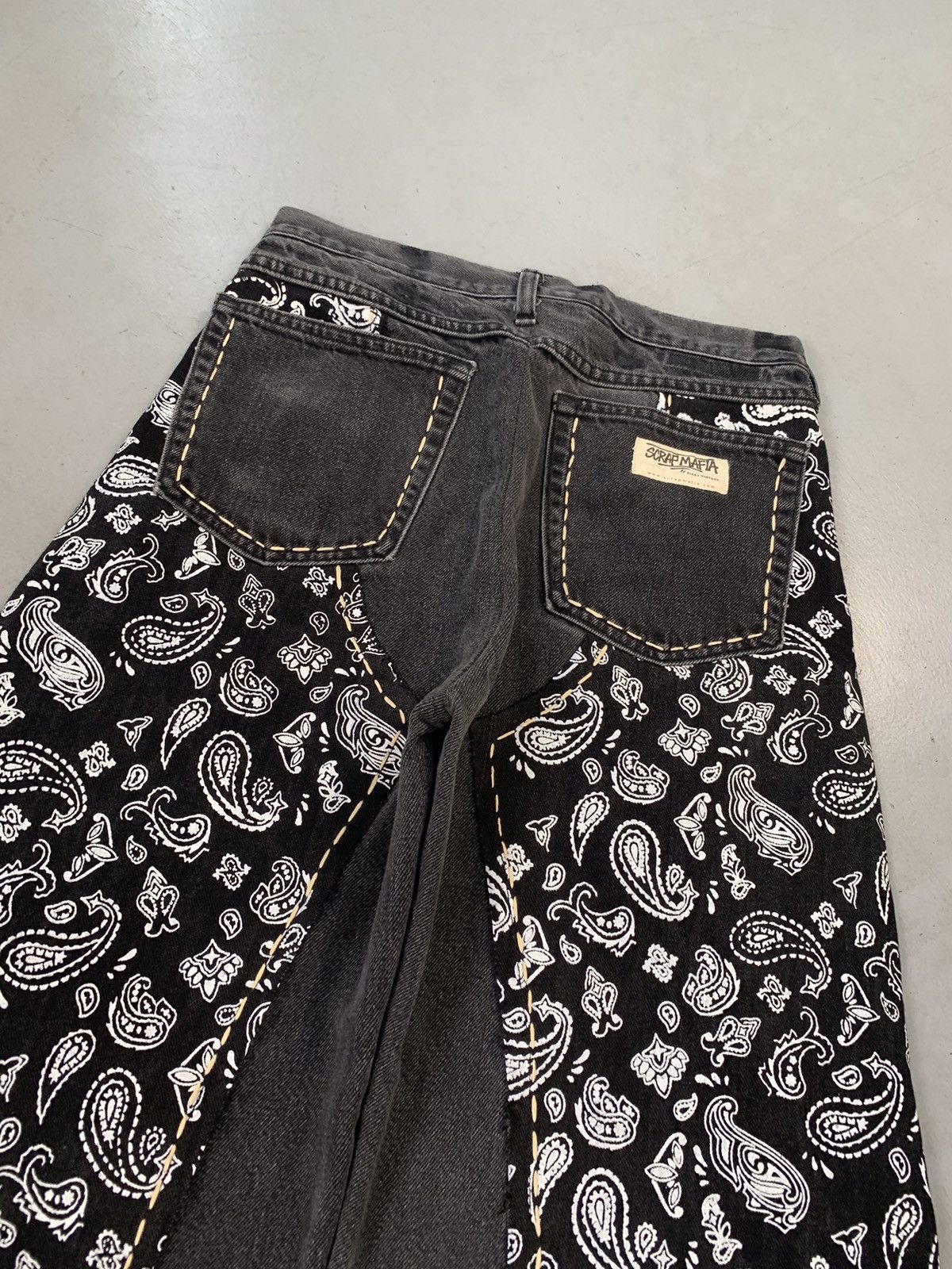 Levi's upcycled bandana patch baggy fit denim Size US 30 / EU 46 - 3 Thumbnail