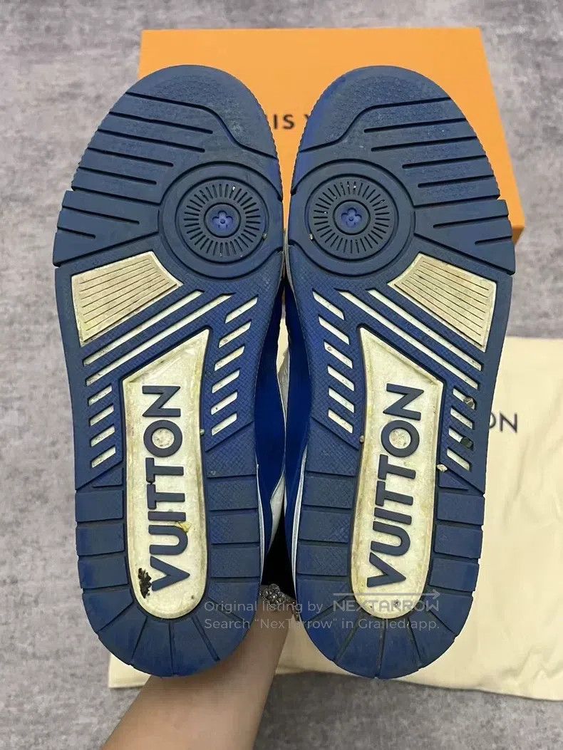 Louis Vuitton Louis Vuitton Blue and White Trainer Casual Shoes Size US 7 / EU 40 - 9 Thumbnail