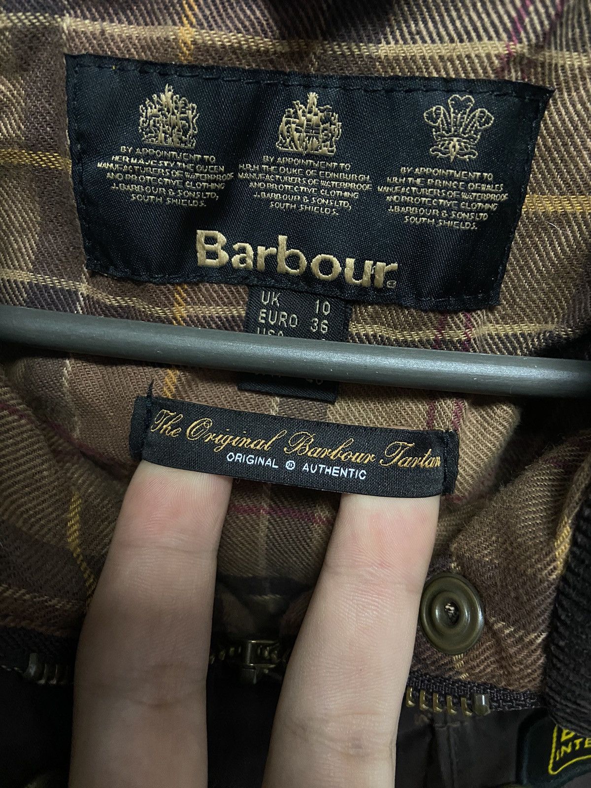 Barbour × Vintage Barbour Jacket waxed small Logo Vintage Avant Garde waxed Size M / US 6-8 / IT 42-44 - 6 Thumbnail