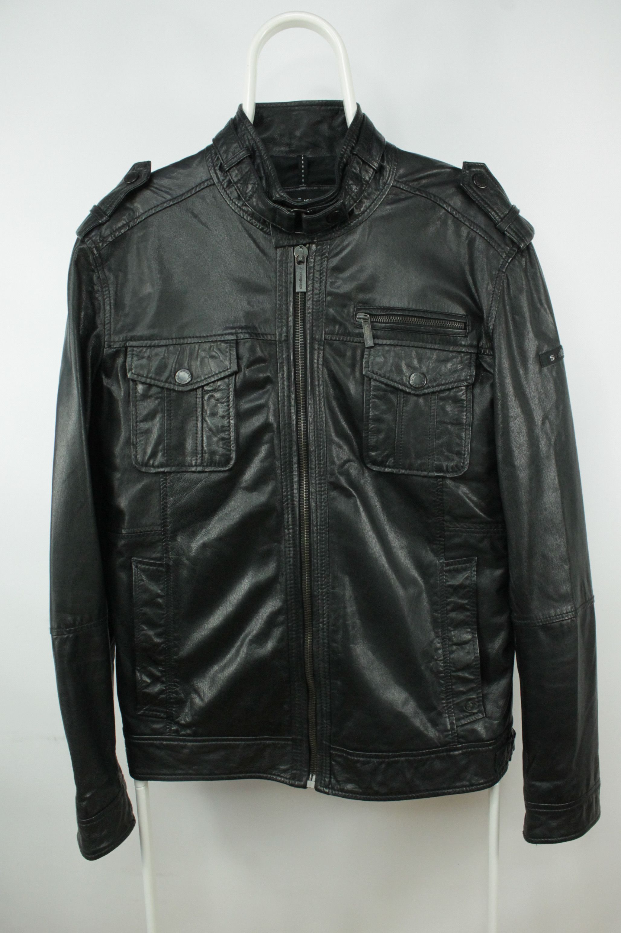 Strellson Strellson Burnett Goat Nappa Waxy Leather Jacket Men's Size US L / EU 52-54 / 3 - 1 Thumbnail
