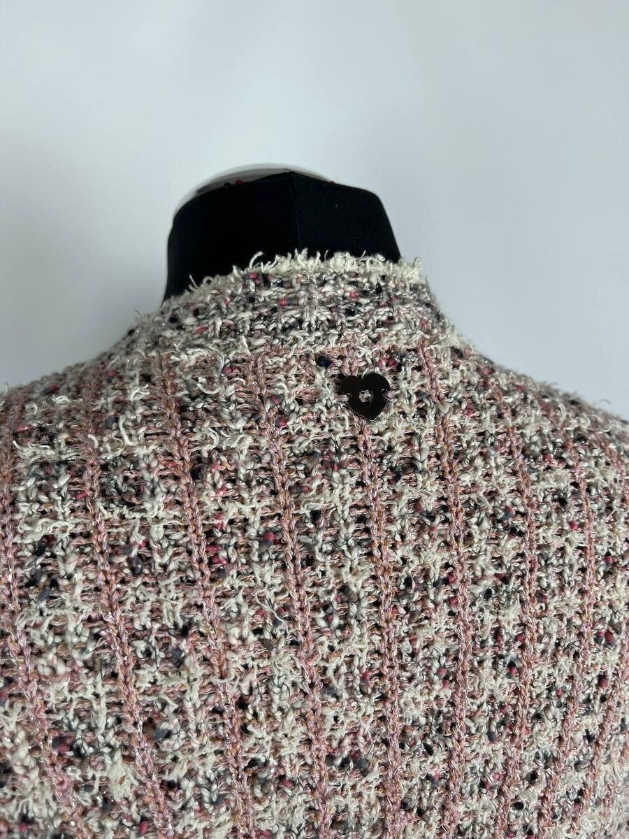 Designer × TWINSET TWINSET Jacquard Multicolor Coat Size S Made In Italy Size S / US 4 / IT 40 - 6 Thumbnail