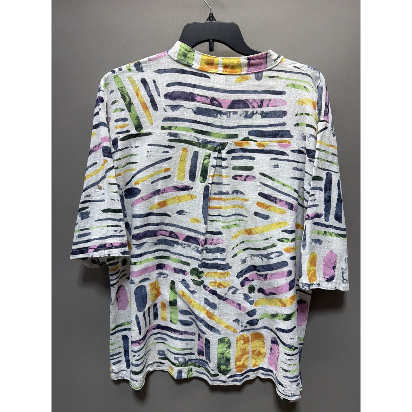 Other Mitzy White Multi Oversized Artsy Tropical Blouse Women's S Size S / US 4 / IT 40 - 2 Thumbnail