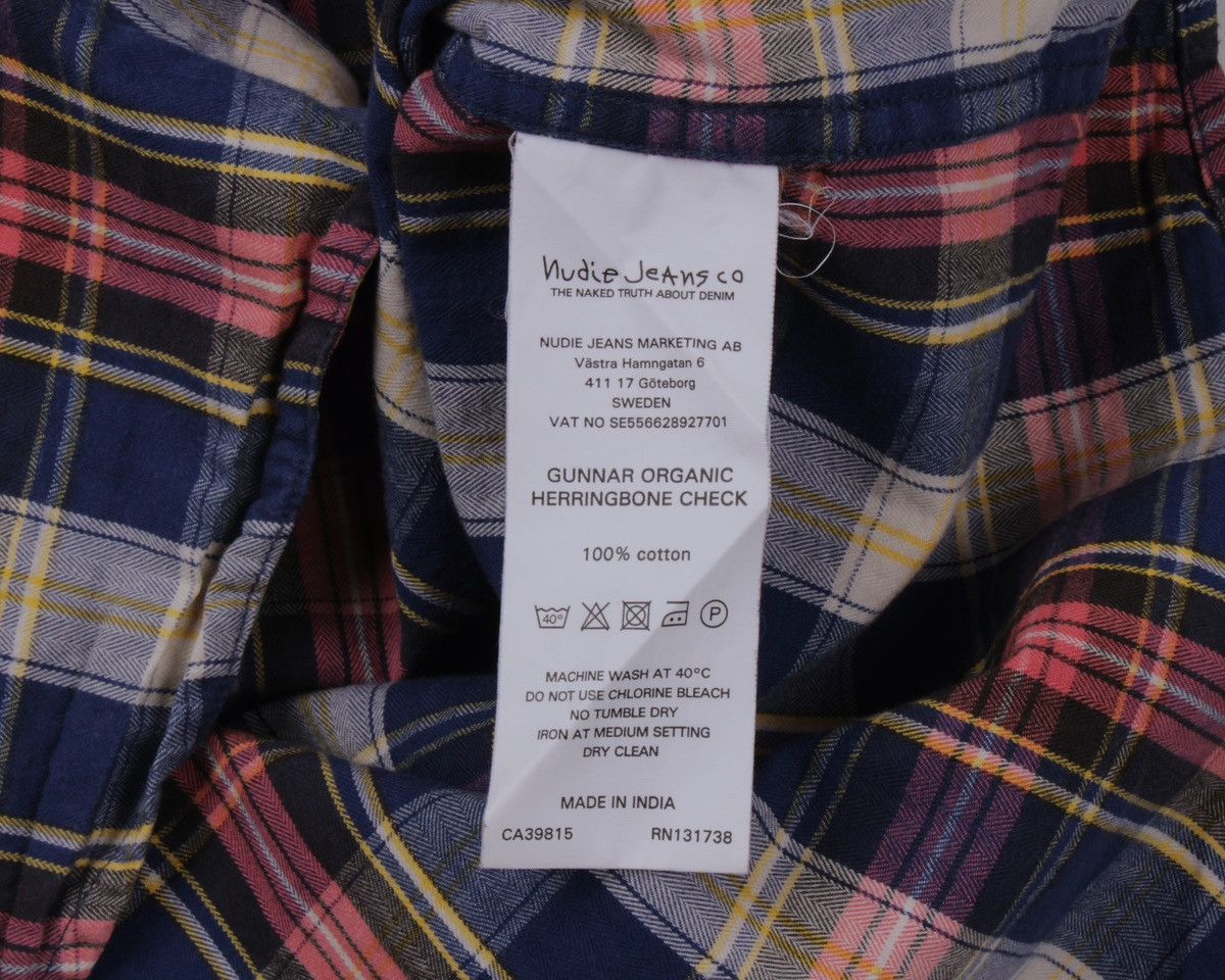 Nudie Jeans NUDIE Gunnar Organic Cotton Herringbone Check Button Shirt Size US S / EU 44-46 / 1 - 10 Thumbnail